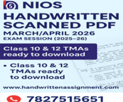 NIOS Handwritten Scanned PDF 2025-26 Session - Ready to Upload NIOS TMA Assignment