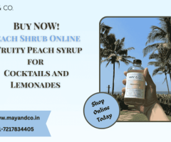 Buy Peach Shrub Online – Fruity Peach syrup for Cocktails and Lemonades by May & Co