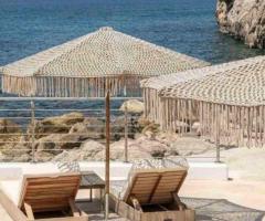 Macrame Outdoor Umbrella | Beach Umbrella with Fringes