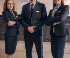 Stylish Reception Uniform for Professional Front Office Appearance