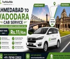 Book Ahmedabad to Vadodara Taxi Service with True Value Ride