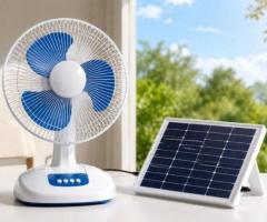 Energy-Efficient Solar Table Fan for Home and Outdoor Use | Moerdon Store